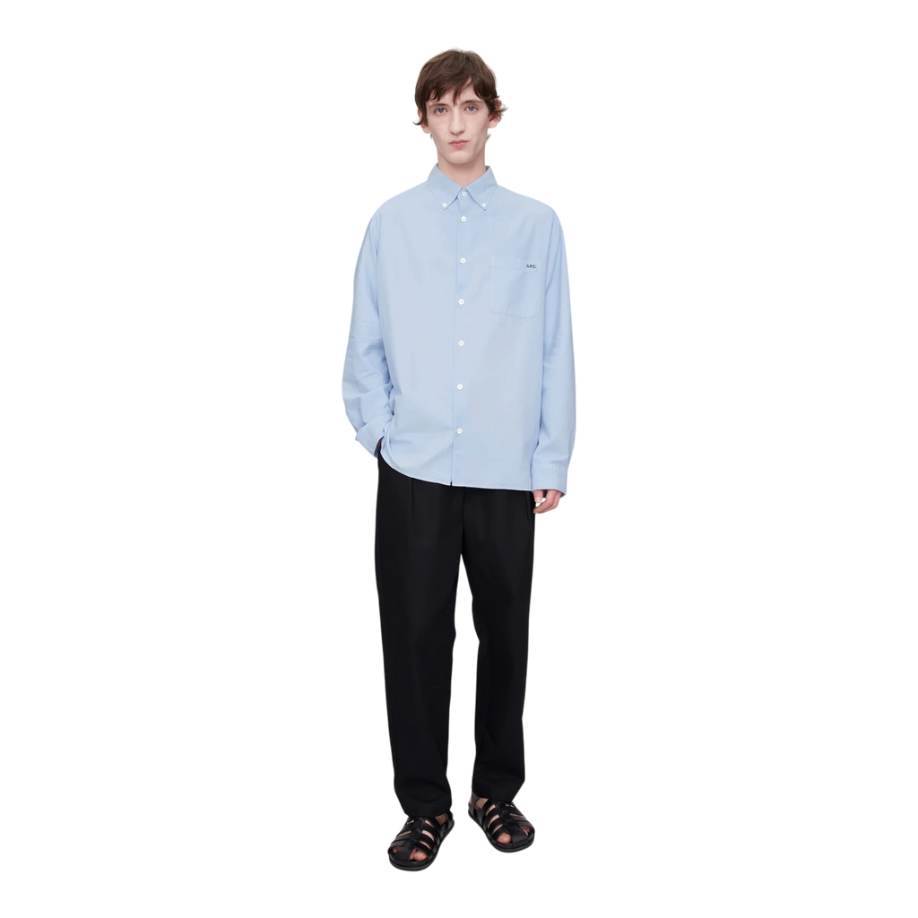 A.P.C. - Chemise Mateo Logo - Blue Skjorte A.P.C. 