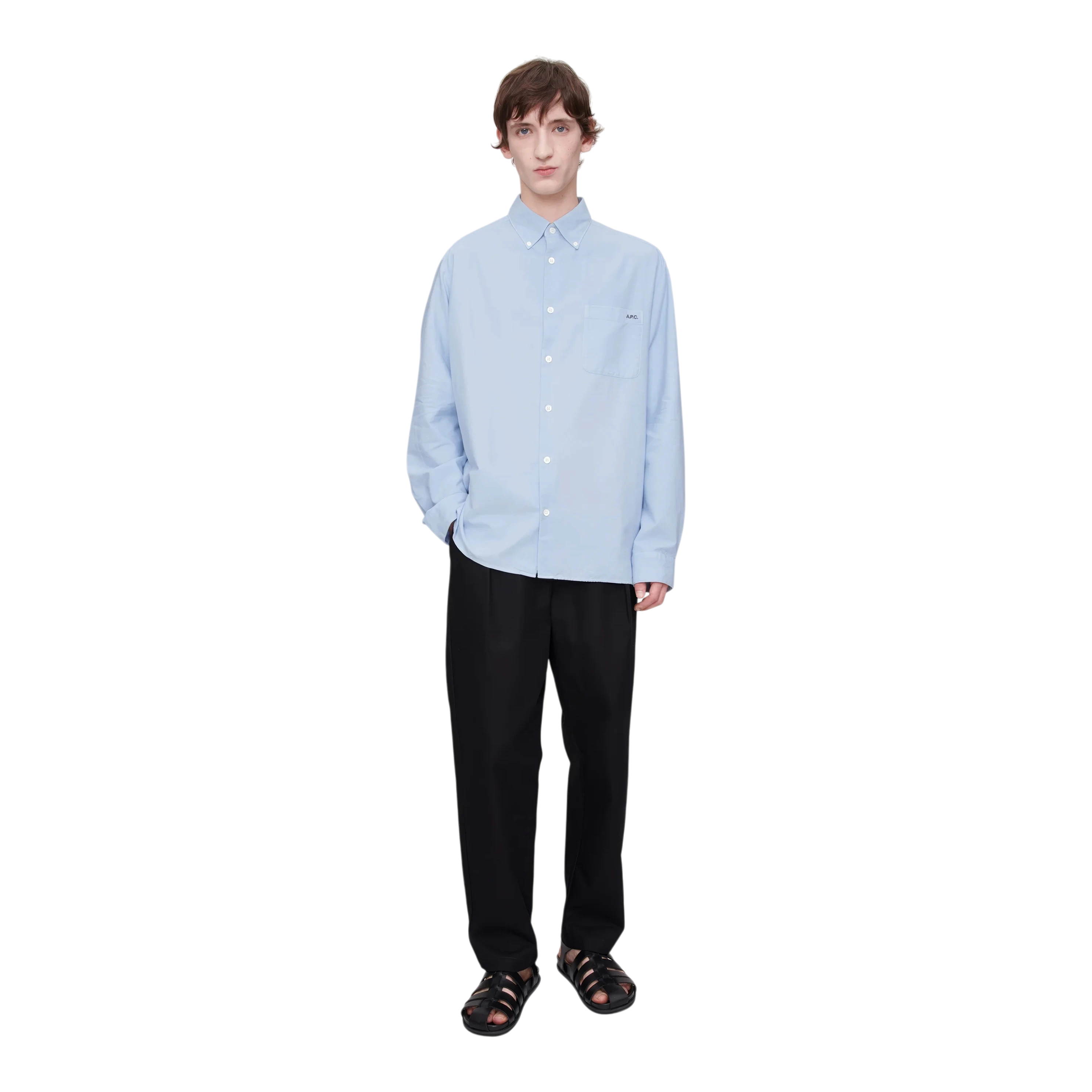 A.P.C. - Chemise Mateo Logo - Blue Skjorte A.P.C. 