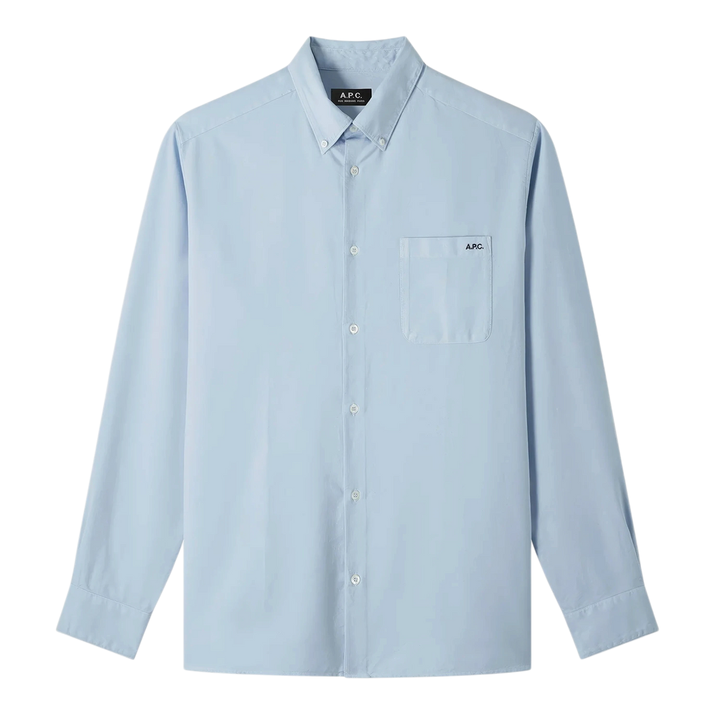 A.P.C. - Chemise Mateo Logo - Blue Skjorte A.P.C. 