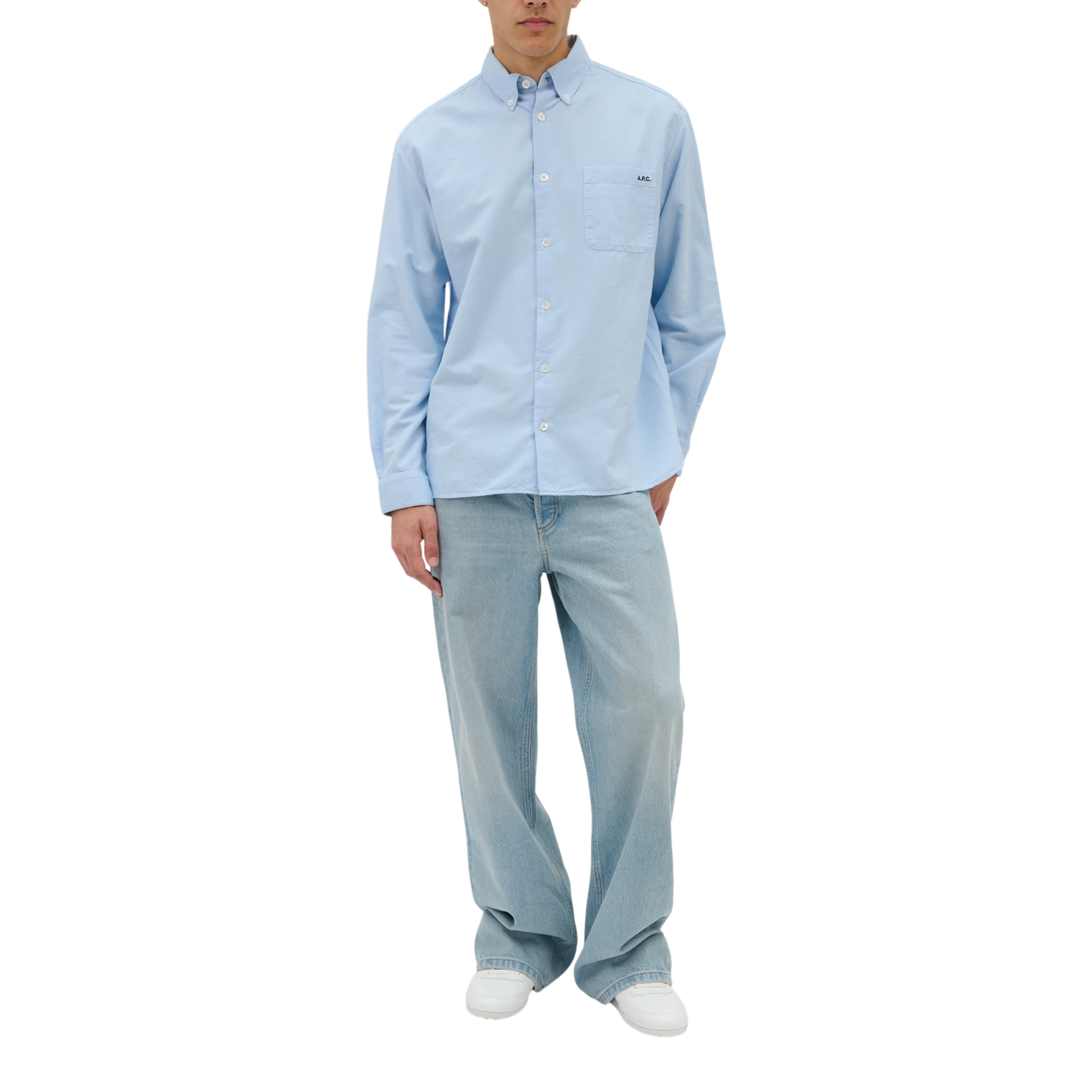 A.P.C Chemise Mateo Logo (Fr) Shirt - Iab Light Blue Shirt A.P.C 