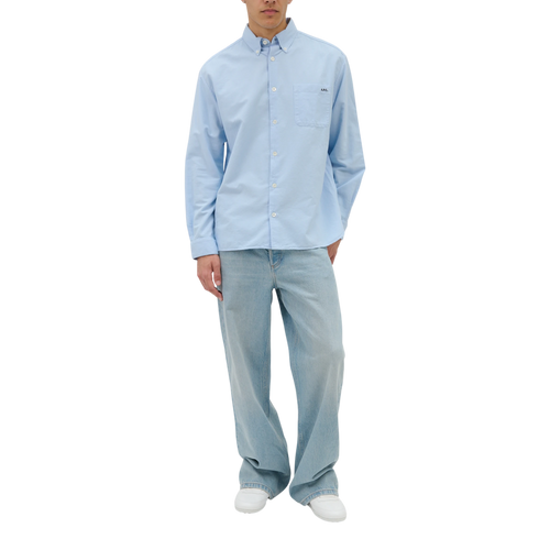 A.P.C Chemise Mateo Logo (Fr) Shirt - Iab Light Blue Shirt A.P.C 