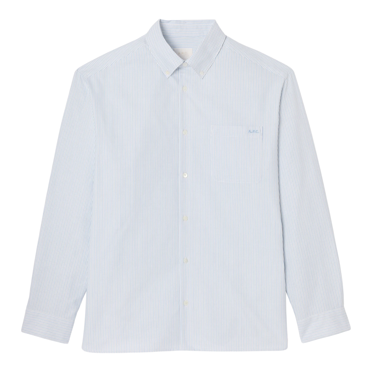 A.P.C. - Chemise Mateo Logo Shirt - Light Blue Skjorte A.P.C. 