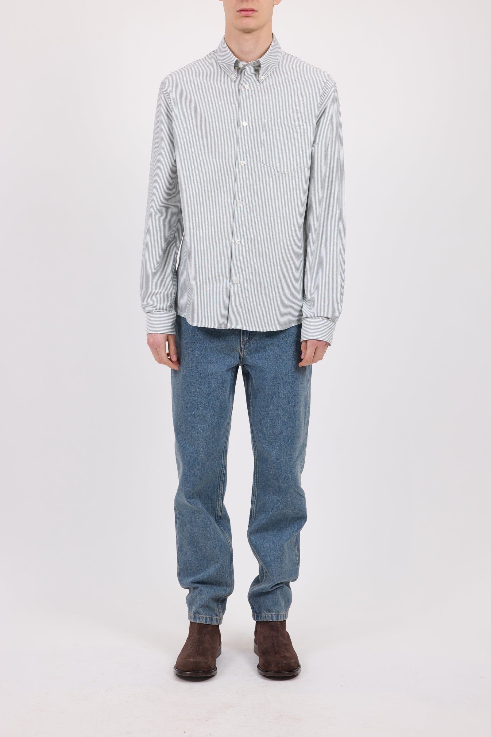 A.P.C. - Chemise New Greg - Green Skjorte A.P.C. 