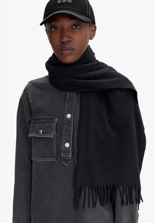 A.P.C. - Écharpe Ambroise Brodée - Black Skjerf A.P.C. 