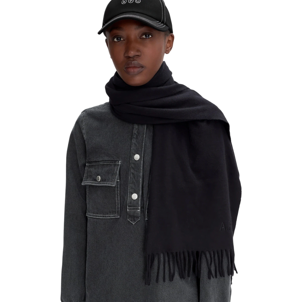 A.P.C. - Écharpe Ambroise Brodée - Black Skjerf A.P.C. 