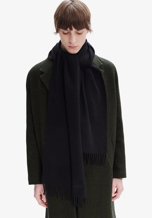 A.P.C. - Écharpe Ambroise Brodée - Black Skjerf A.P.C. 