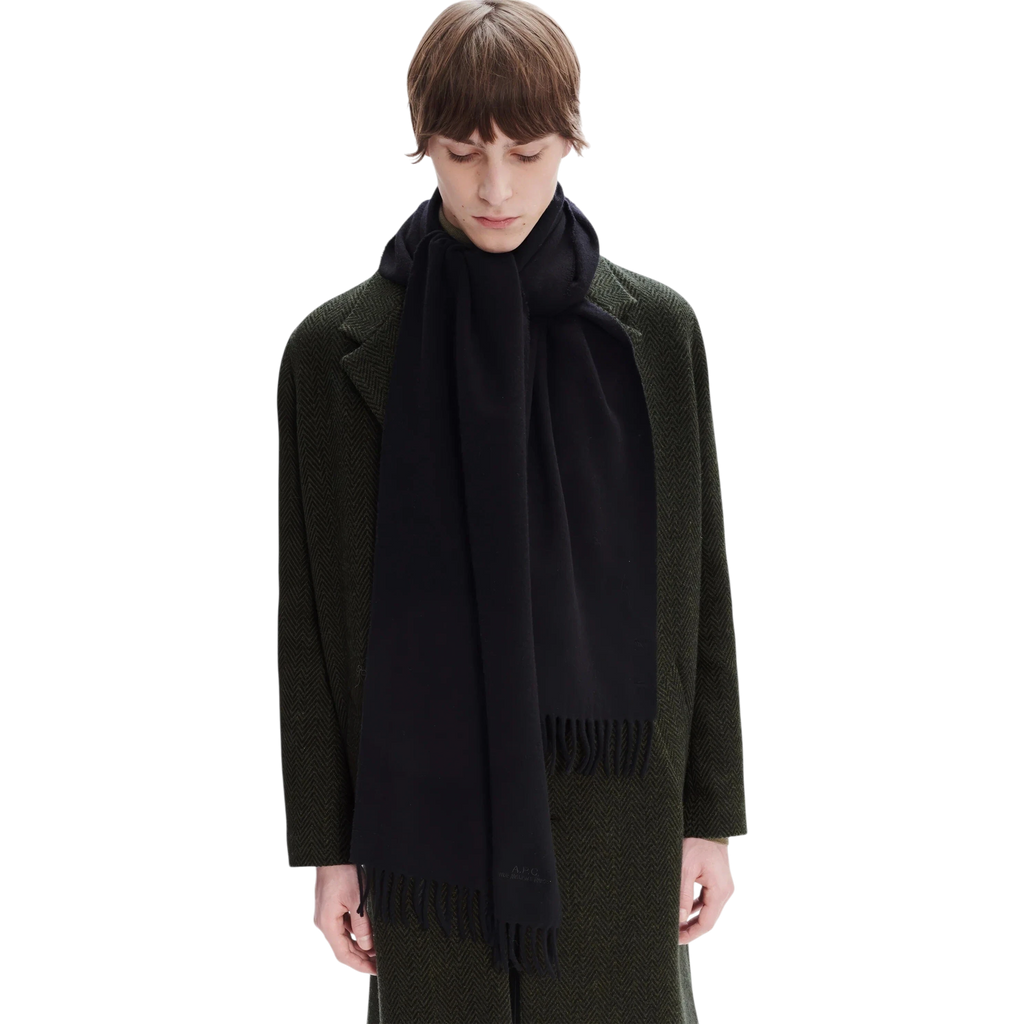 A.P.C. - Écharpe Ambroise Brodée - Black Skjerf A.P.C. 