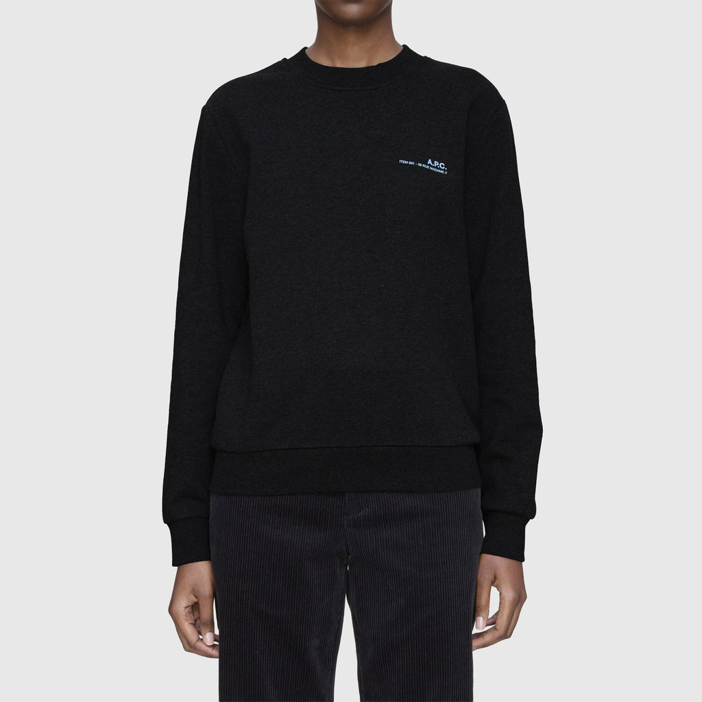 A.P.C. Item Standard Sweatshirt - Anthracite Chine / Bleu Sweatshirt A.P.C. 