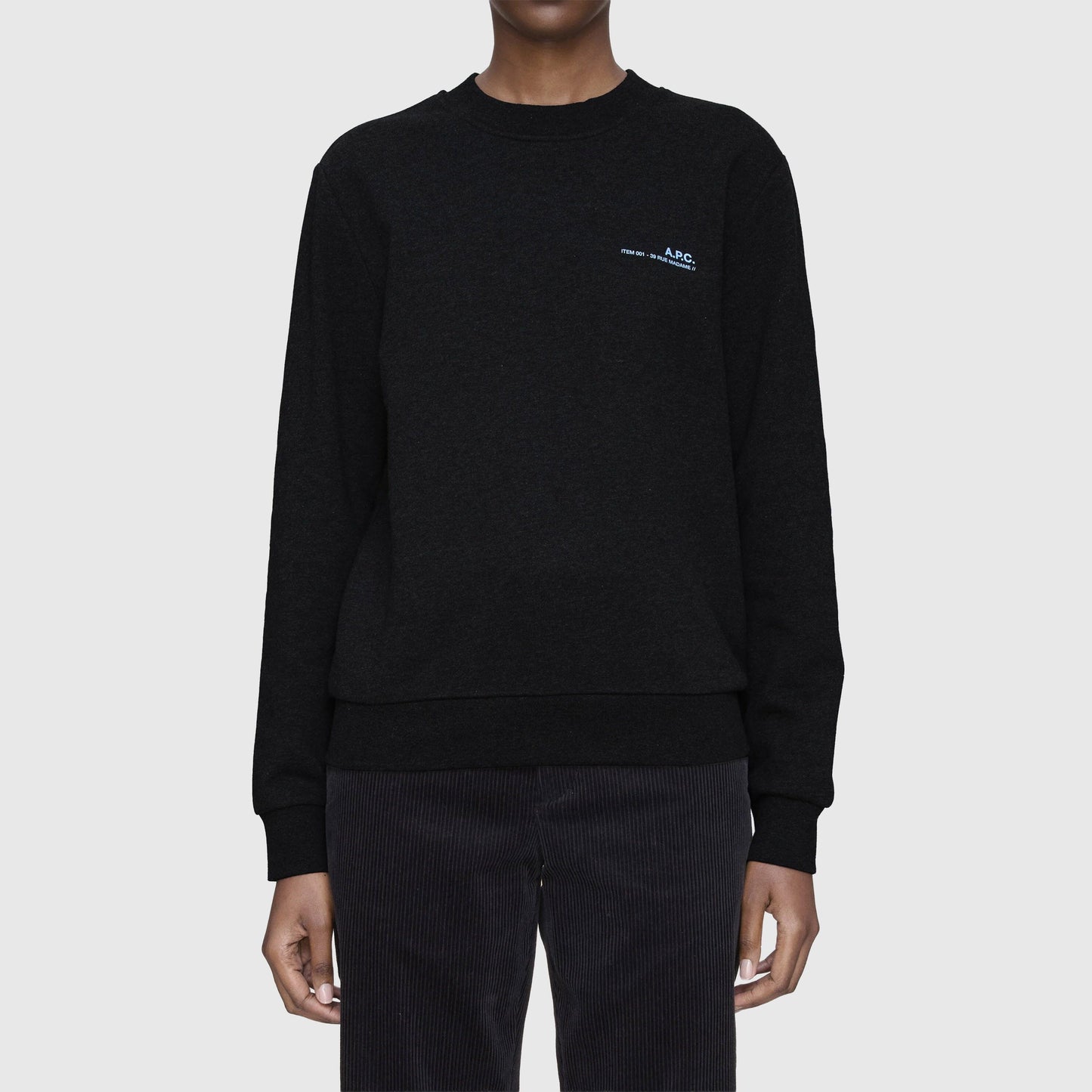 A.P.C. Item Standard Sweatshirt - Anthracite Chine / Bleu Sweatshirt A.P.C. 