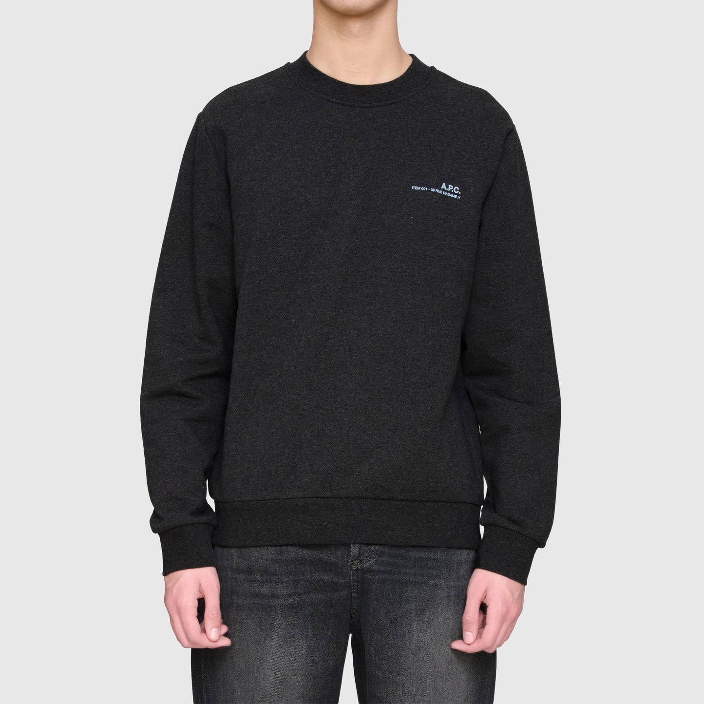 A.P.C. Item Standard Sweatshirt - Anthracite Chine / Bleu Sweatshirt A.P.C. 