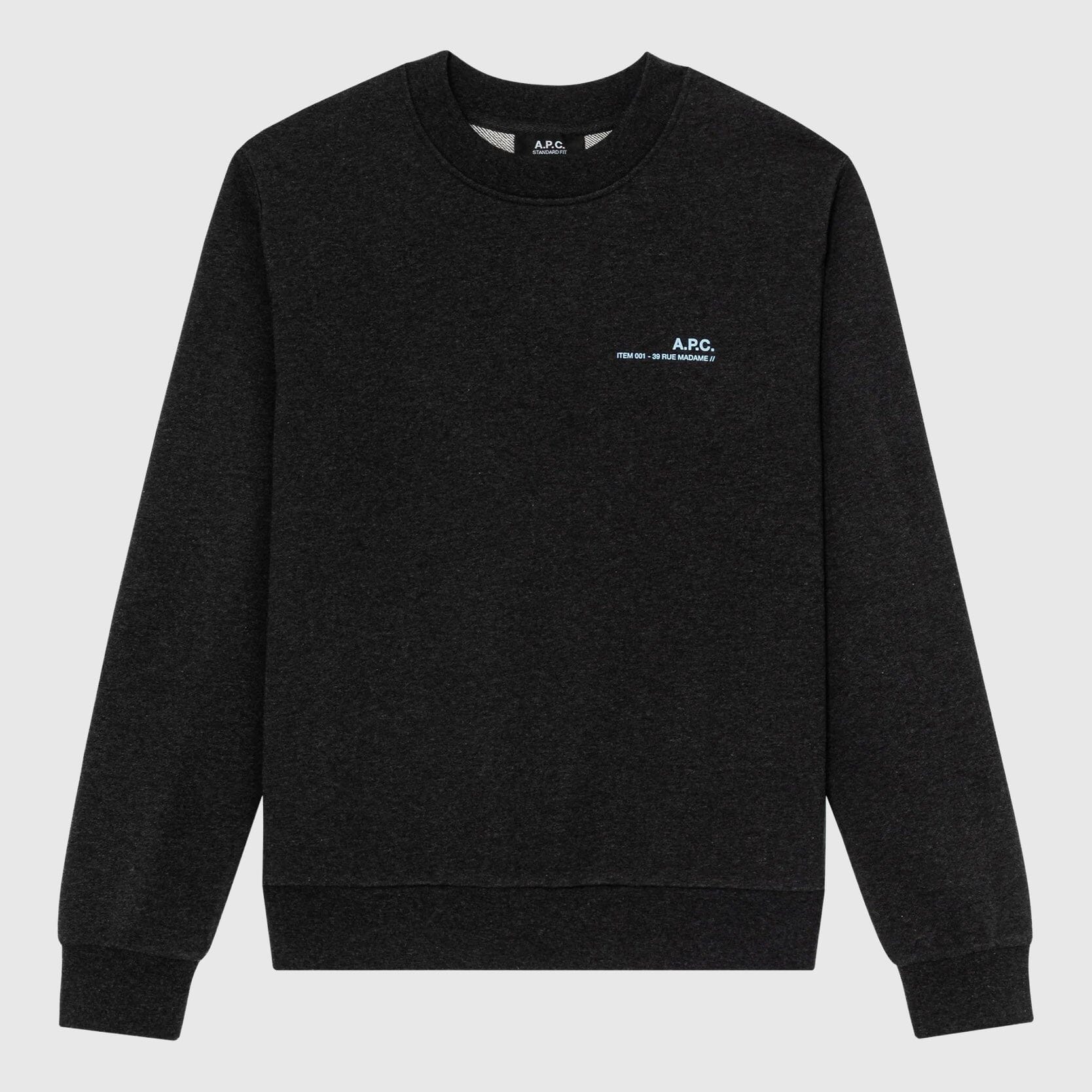A.P.C. Item Standard Sweatshirt - Anthracite Chine / Bleu Sweatshirt A.P.C. 