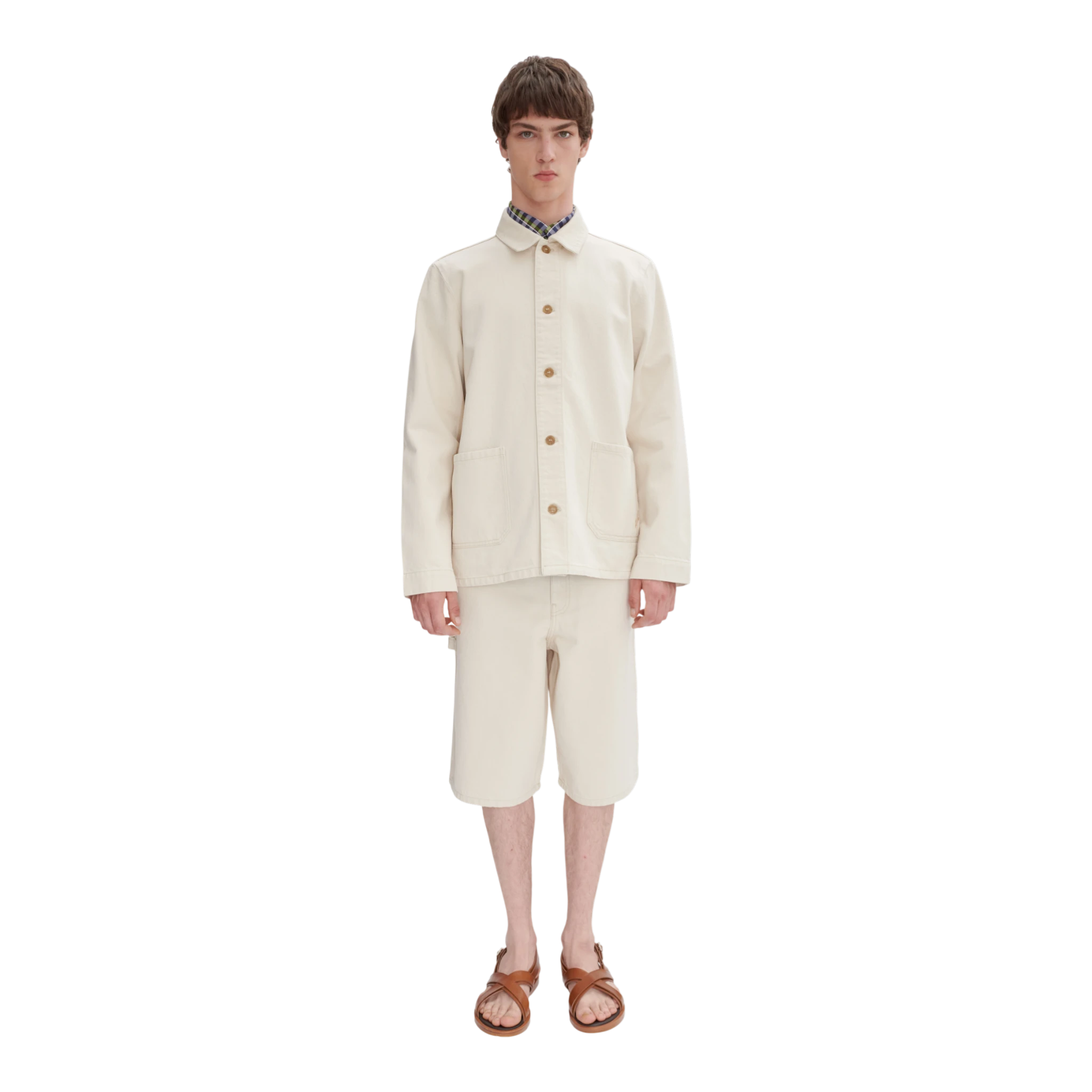 A.P.C Kerlouan Brodee Jacket - Ecru Outerwear A.P.C 