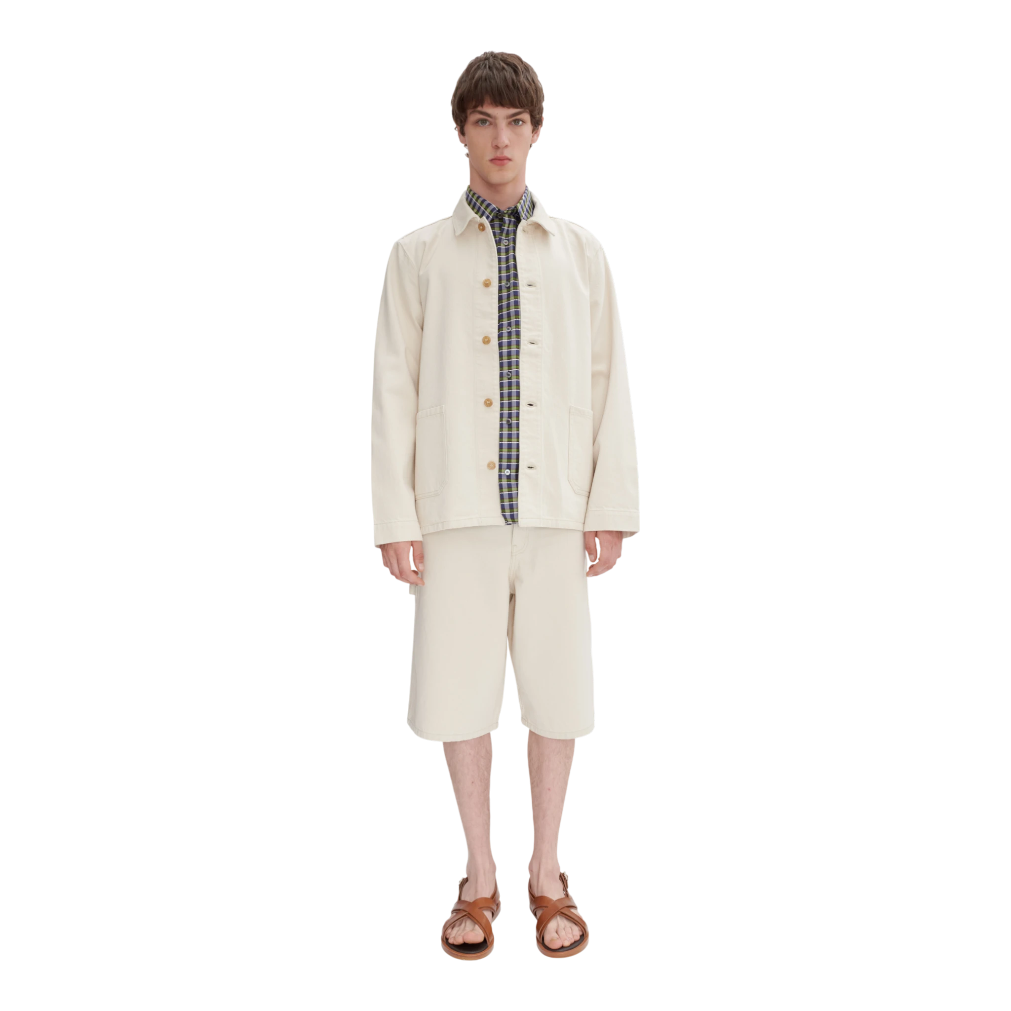 A.P.C Kerlouan Brodee Jacket - Ecru Outerwear A.P.C 