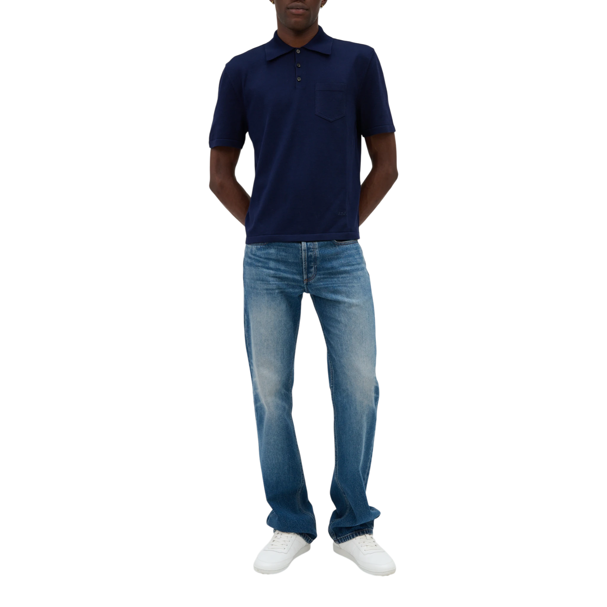 A.P.C Polo Colin Knitwear - Iak Dark Navy Knitwear A.P.C 