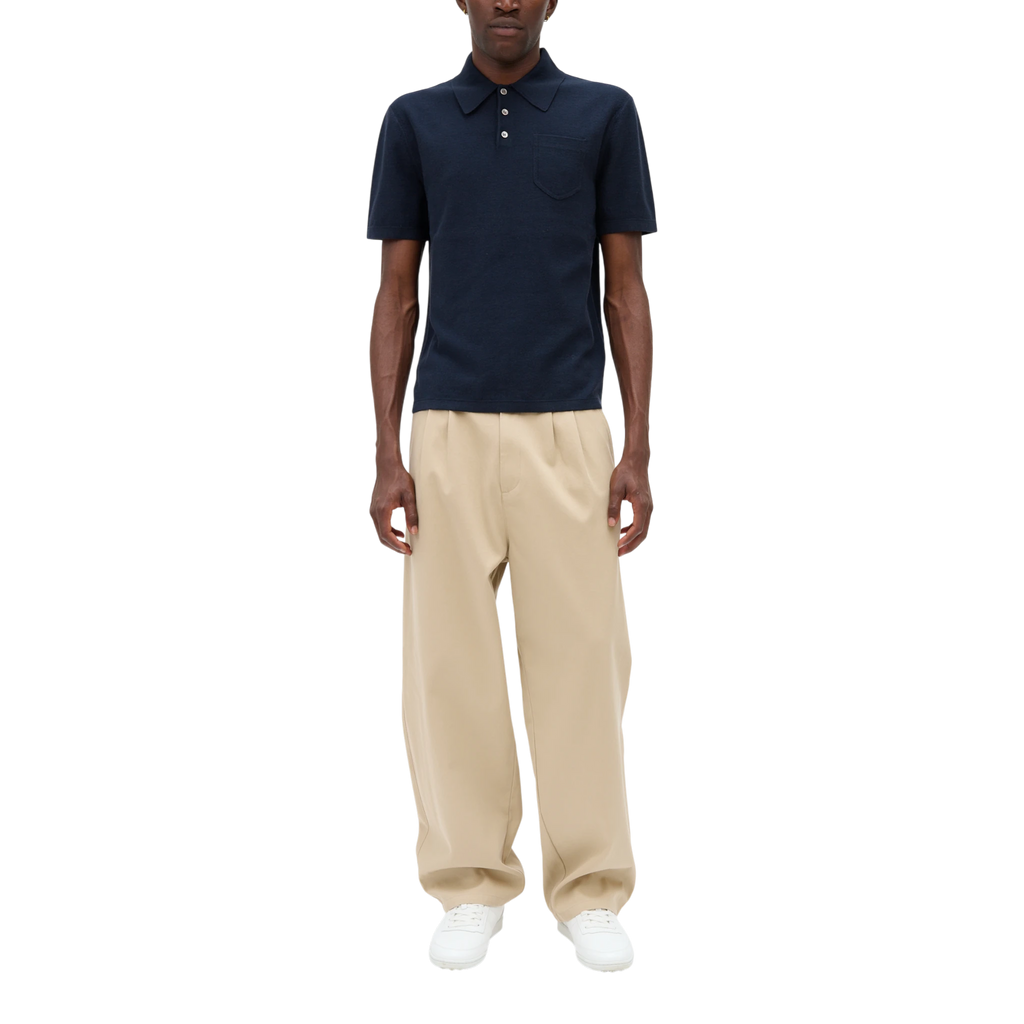 A.P.C Polo Eliot Knitwear - Iak Dark Navy Knitwear A.P.C 