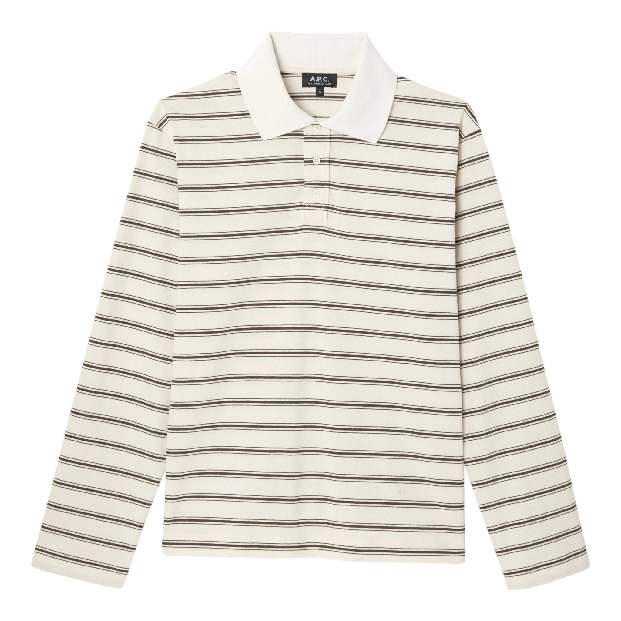 A.P.C Polo Manches Longues Raye Longsleeve - Aad Ecru Longsleeve A.P.C 