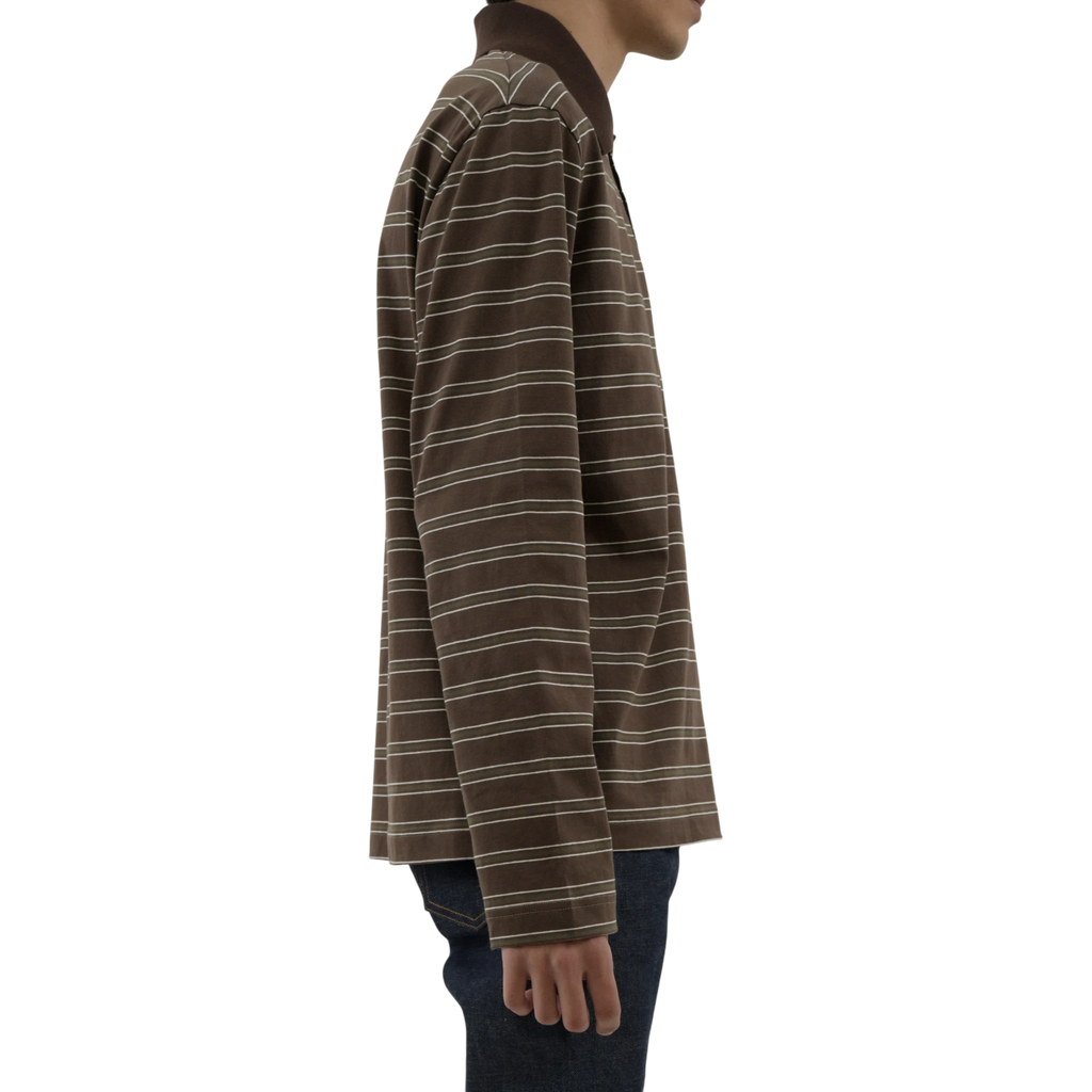 A.P.C Polo Manches Longues Raye Longsleeve - Caa Brown Longsleeve A.P.C 