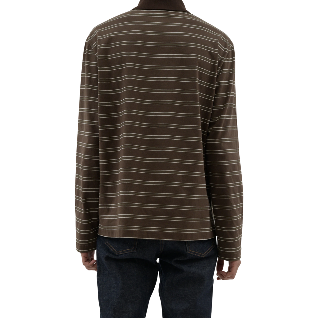 A.P.C Polo Manches Longues Raye Longsleeve - Caa Brown Longsleeve A.P.C 