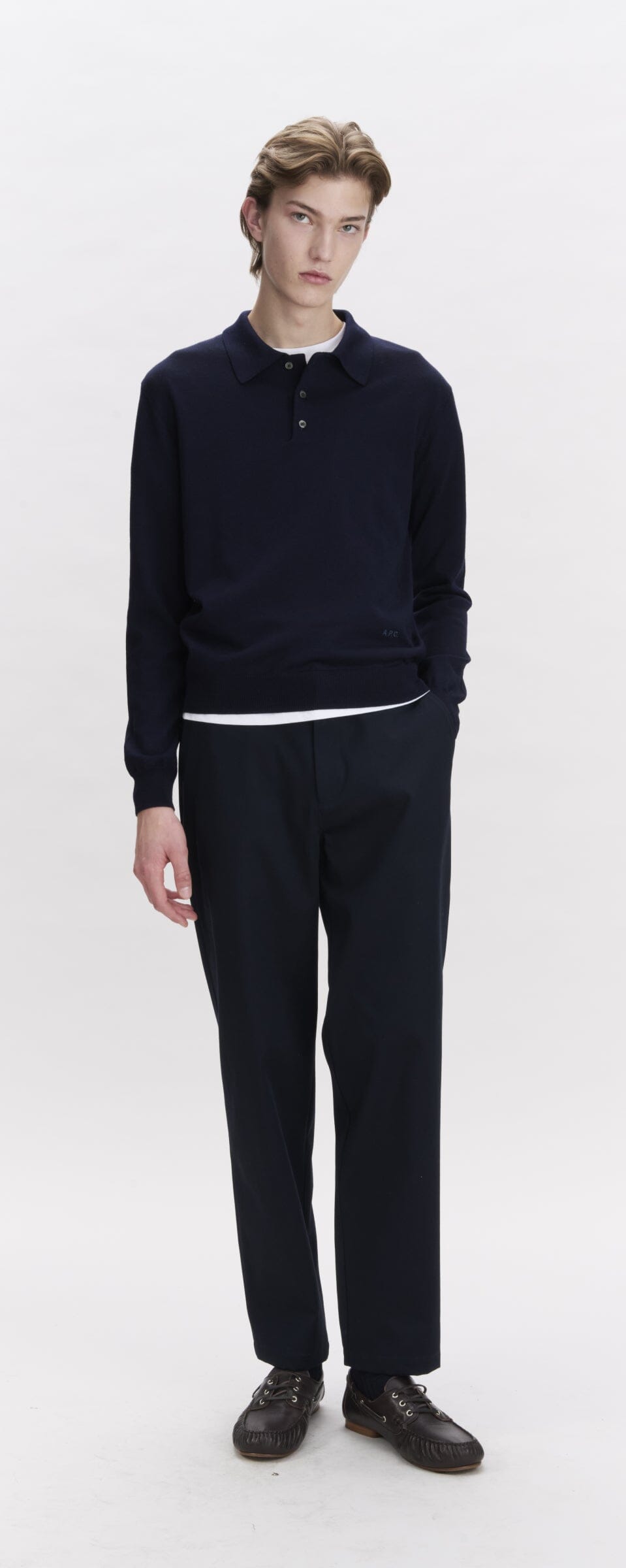 A.P.C. - Polo Riou - Dark Navy Genser A.P.C. 