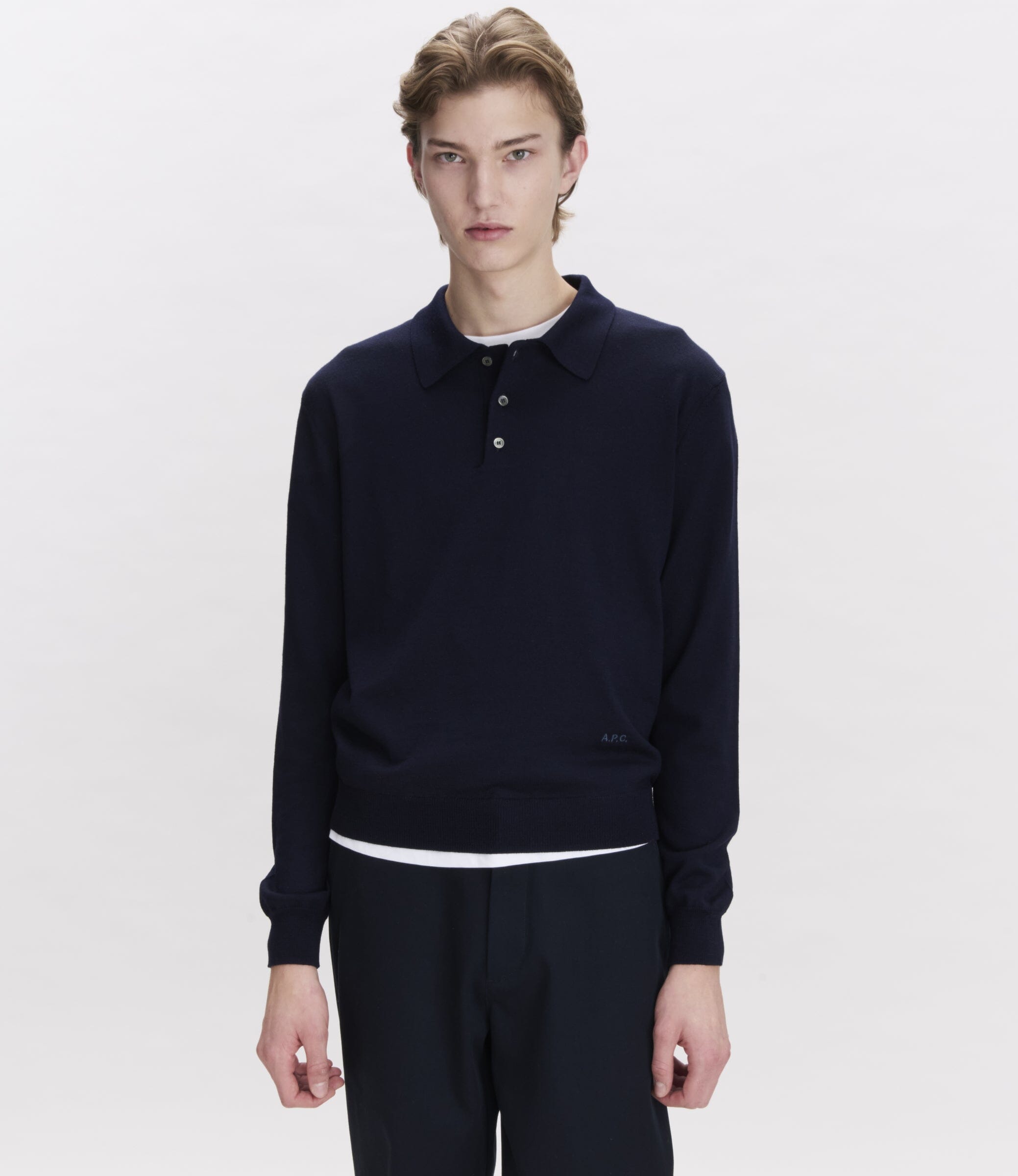 A.P.C. - Polo Riou - Dark Navy Genser A.P.C. 