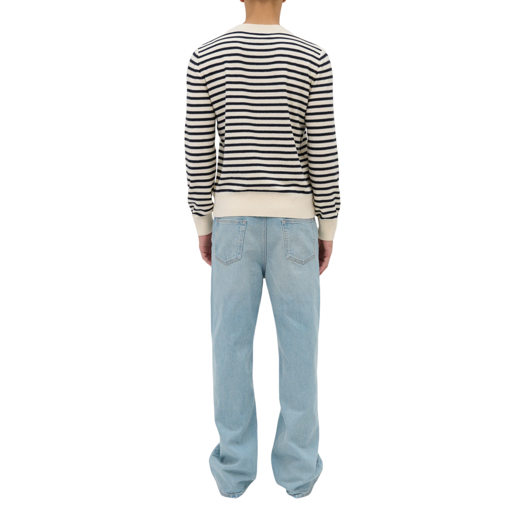 A.P.C Pull Paul Knitwear - Tas Ecru/Dark Navy Knitwear A.P.C 