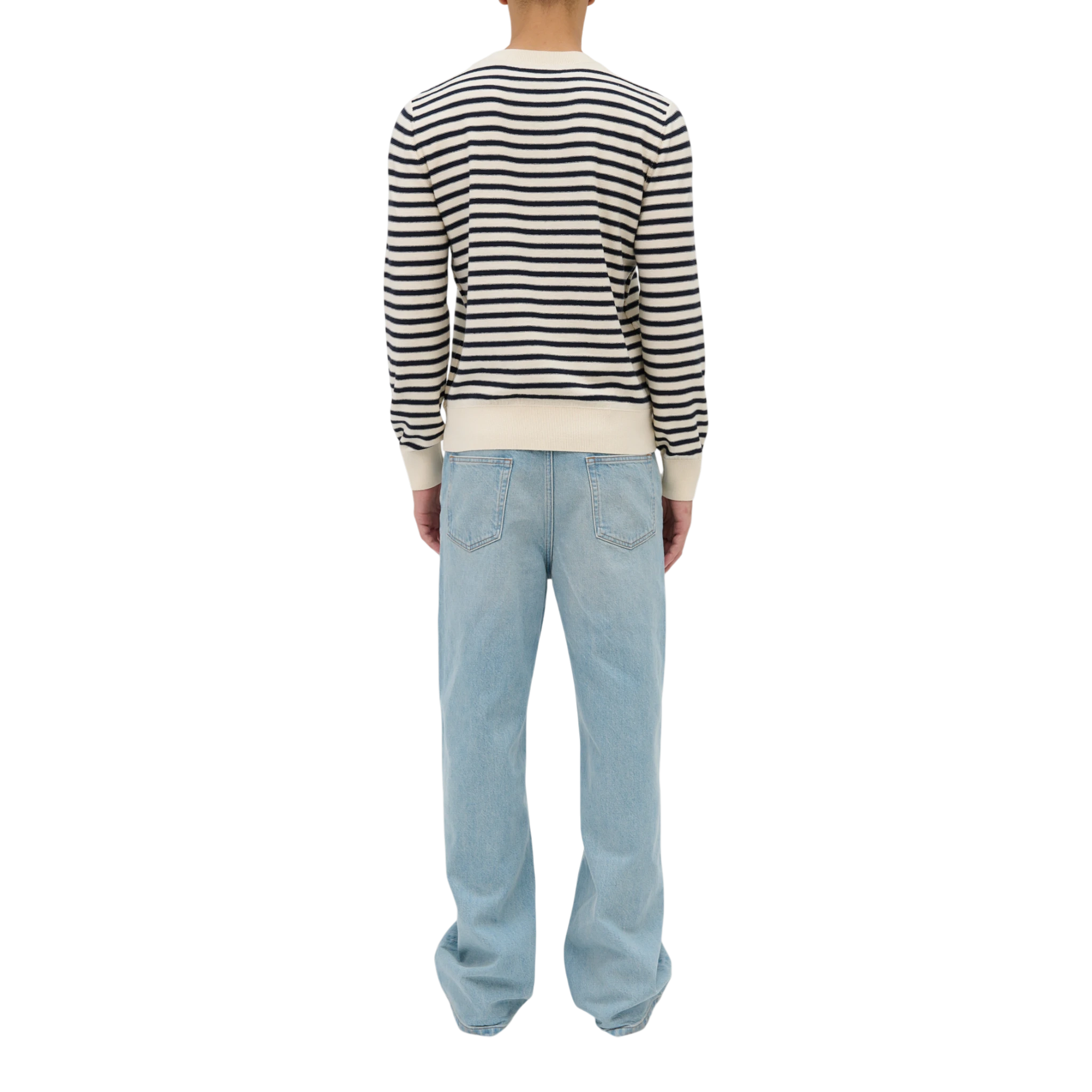 A.P.C Pull Paul Knitwear - Tas Ecru/Dark Navy Knitwear A.P.C 