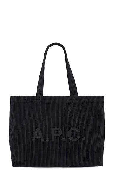 A.P.C. - Shopping Diane Corduroy - Black Veske A.P.C. 