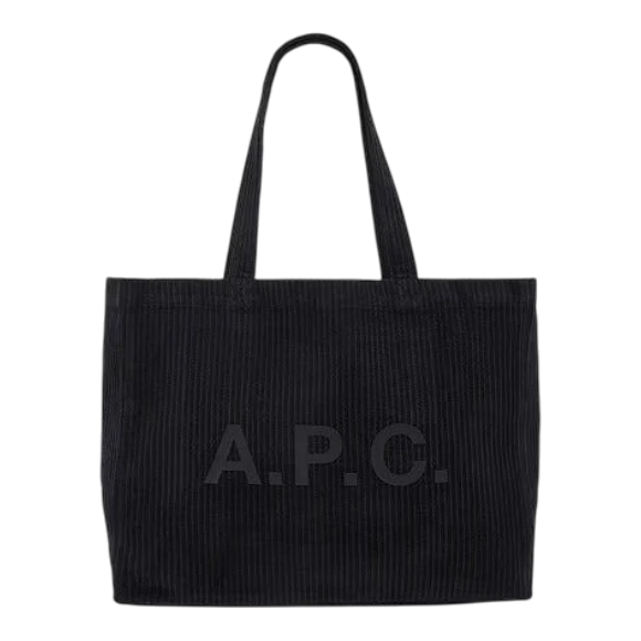 A.P.C. - Shopping Diane Corduroy - Black Veske A.P.C. 