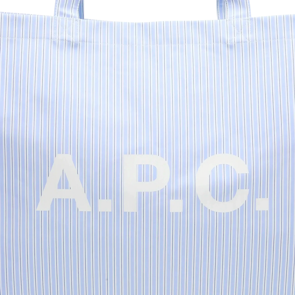 A.P.C. - Shopping Diane Striped Poplin - Blue Veske A.P.C. 