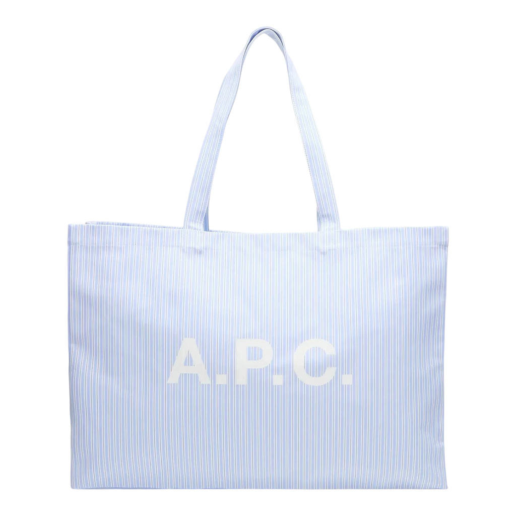 A.P.C. - Shopping Diane Striped Poplin - Blue Veske A.P.C. 