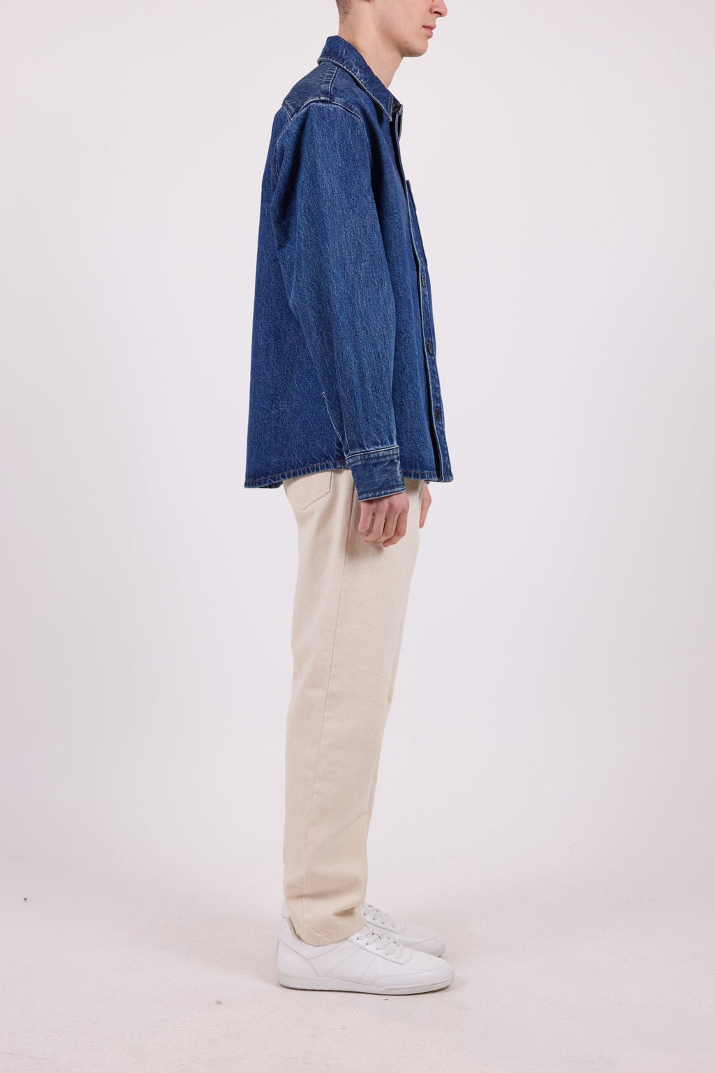 A.P.C. - Surchemise Basile Logo - Washed Indigo Overskjorte A.P.C. 