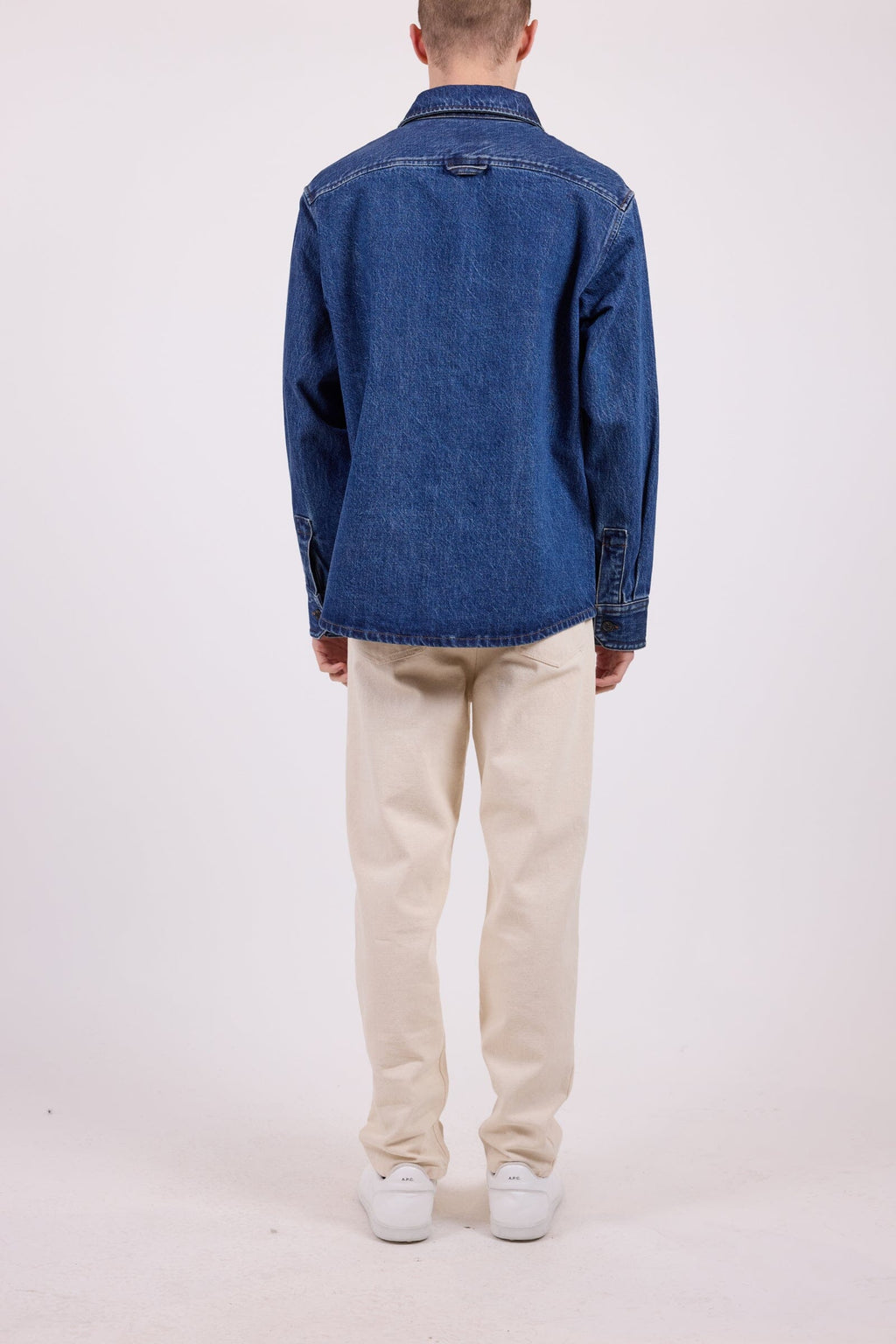 A.P.C. - Surchemise Basile Logo - Washed Indigo Overskjorte A.P.C. 
