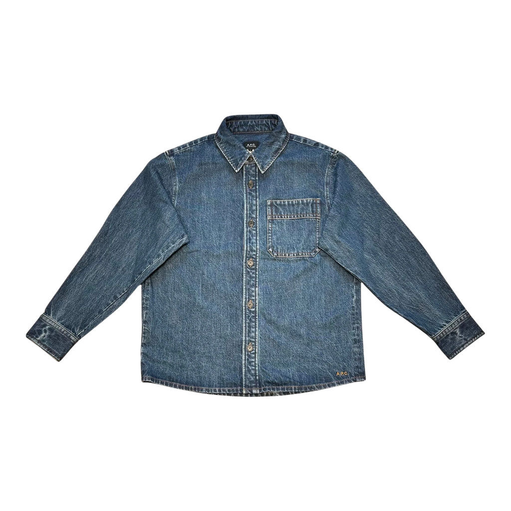 A.P.C. - Surchemise Basile Logo - Washed Indigo Overskjorte A.P.C. 