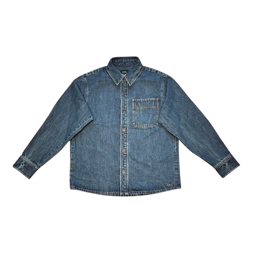 A.P.C. - Surchemise Basile Logo - Washed Indigo Overskjorte A.P.C. 