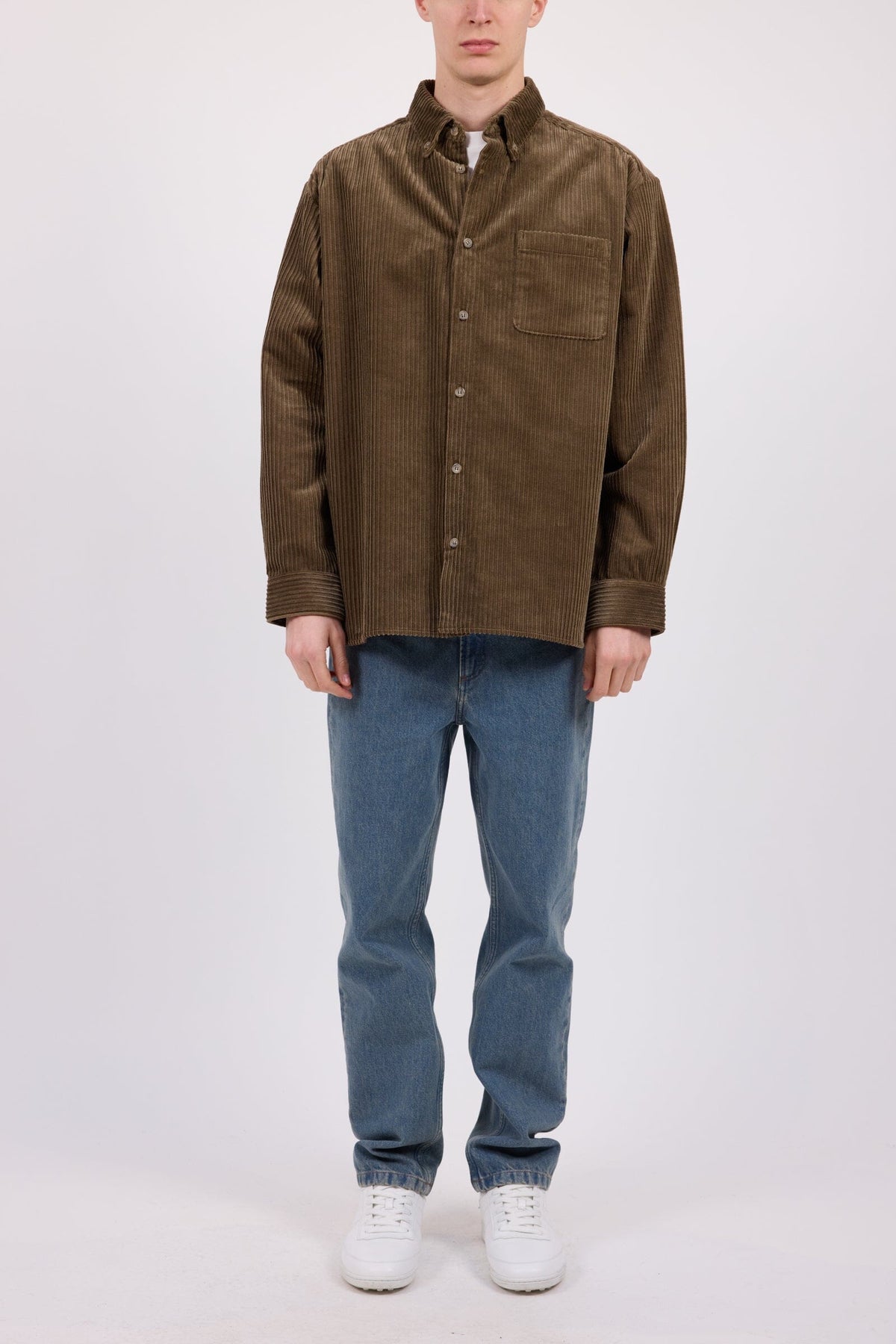 A.P.C. - Surchemise Malo Logo - Taupe Skjorte A.P.C. 