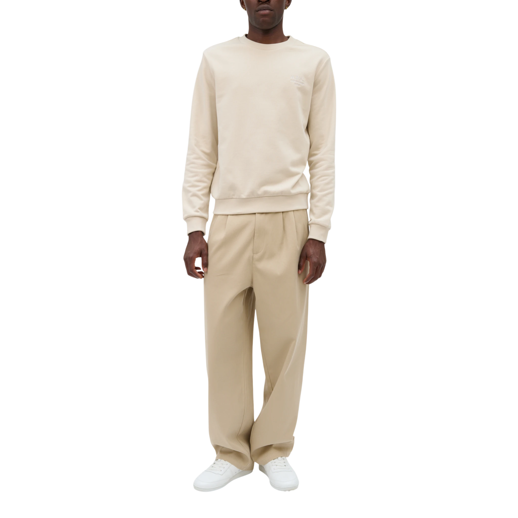 A.P.C Sweat Standard Rue Madame Sweatshirt - Mastic / Blanc T-shirt A.P.C 