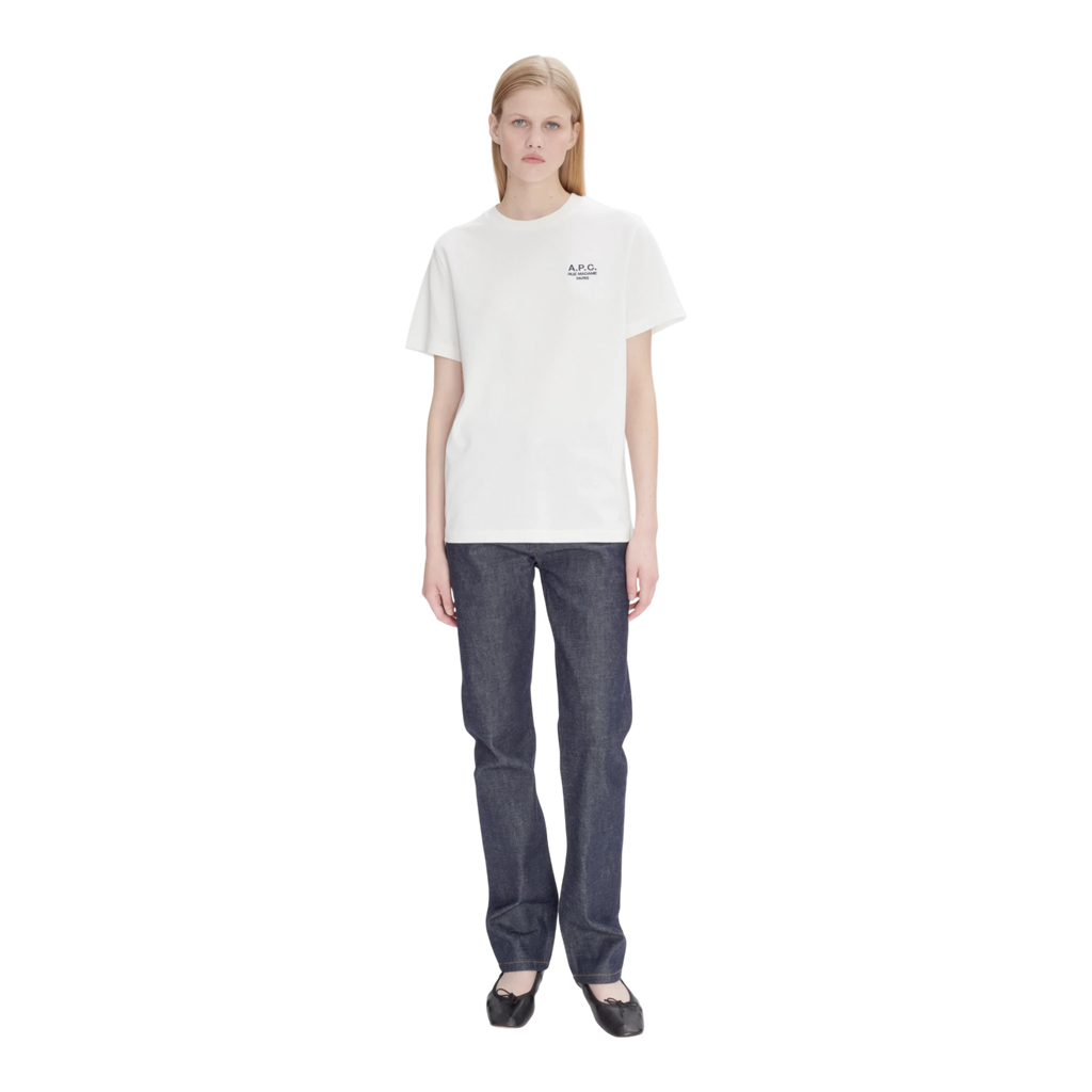 A.P.C T-Shirt Standard Rue Madame GOTS - White/Dark Navy T-shirt A.P.C 
