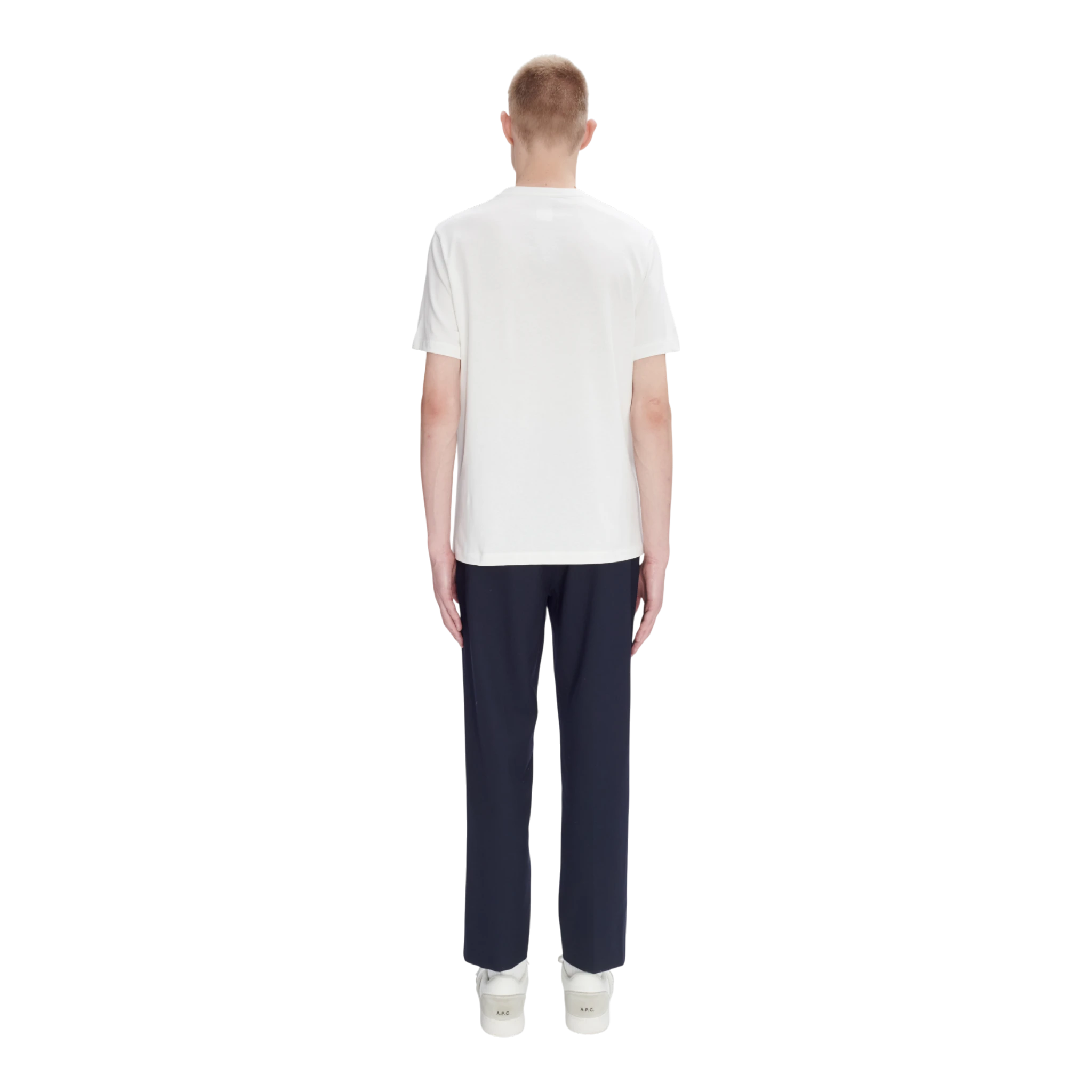 A.P.C T-Shirt Standard Rue Madame GOTS - White/Dark Navy T-shirt A.P.C 