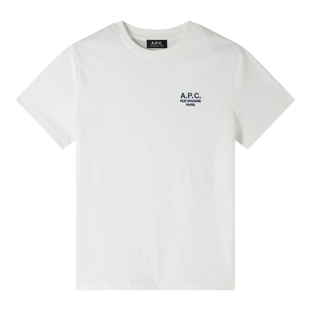 A.P.C T-Shirt Standard Rue Madame GOTS - White/Dark Navy T-shirt A.P.C 
