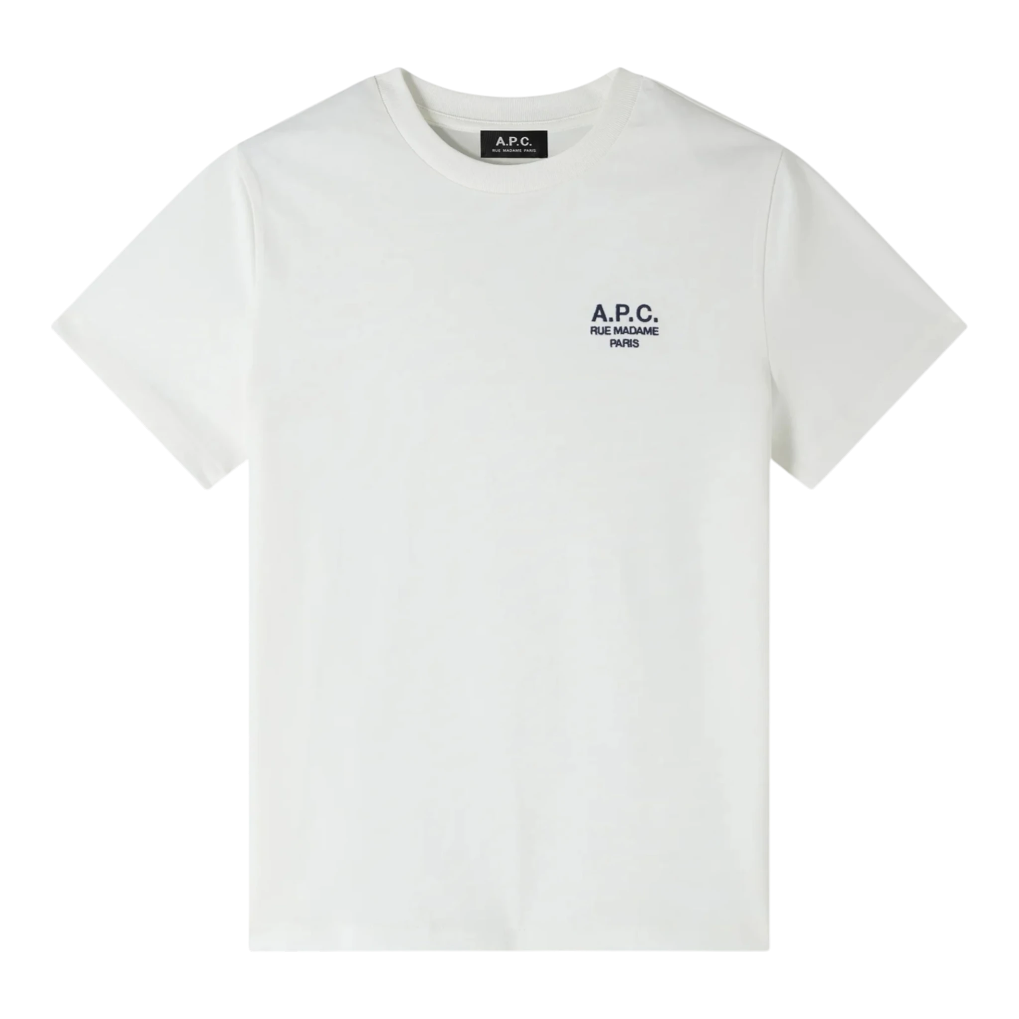 A.P.C T-Shirt Standard Rue Madame GOTS - White/Dark Navy T-shirt A.P.C 