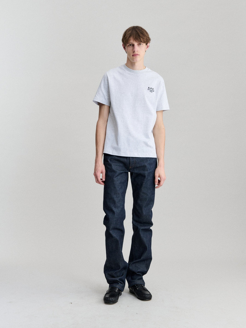 A.P.C. - T-Shirt Standard Rue Madame - Heathered Grey / Black T-skjorte A.P.C. 