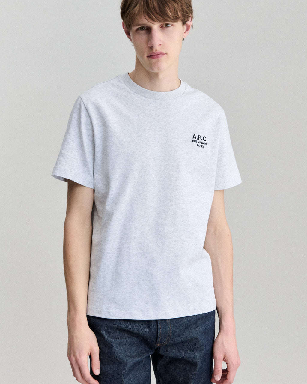 A.P.C. - T-Shirt Standard Rue Madame - Heathered Grey / Black T-skjorte A.P.C. 
