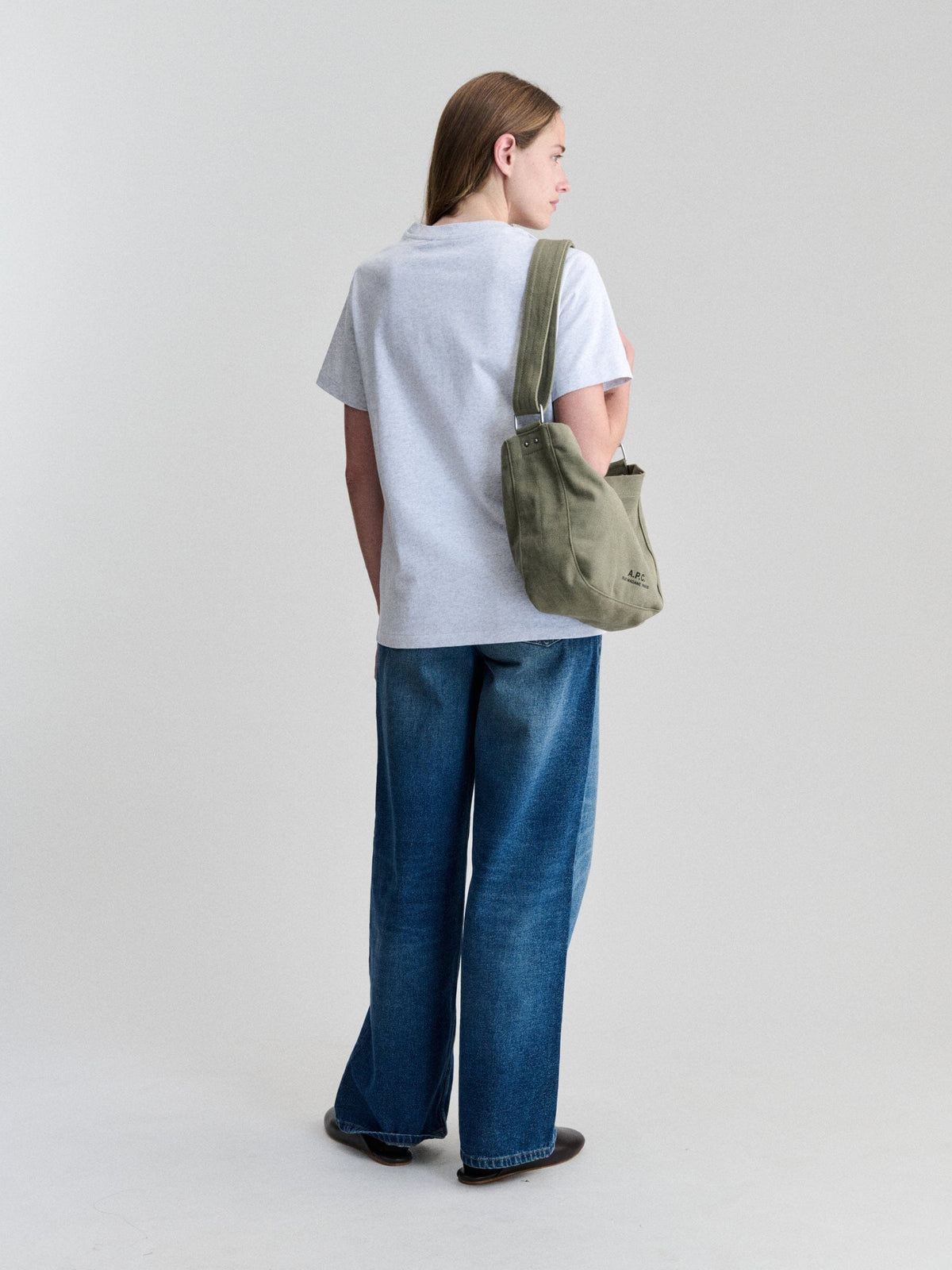 A.P.C. - T-Shirt Standard Rue Madame - Heathered Grey / Black T-skjorte A.P.C. 