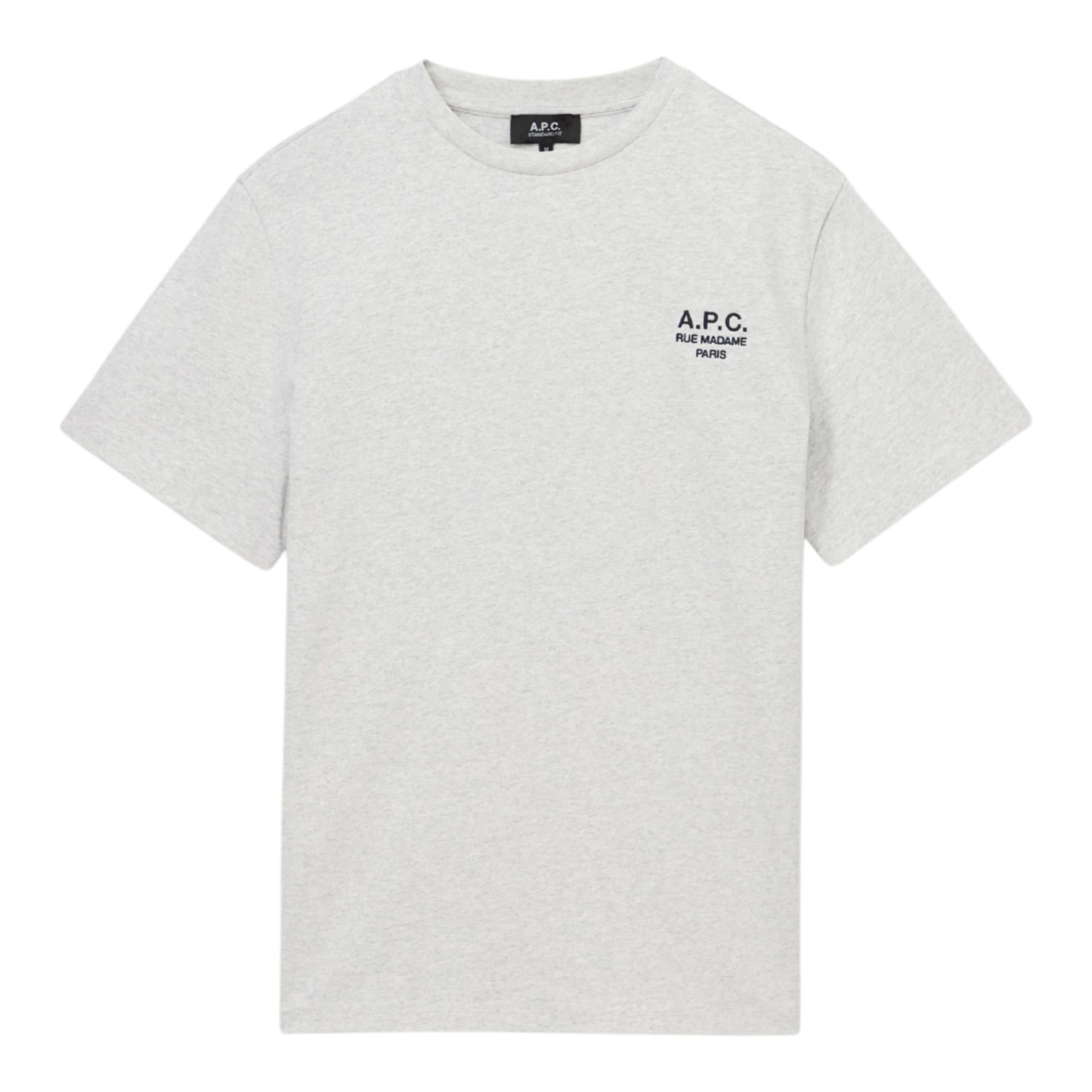 A.P.C. - T-Shirt Standard Rue Madame - Heathered Grey / Black T-skjorte A.P.C. 