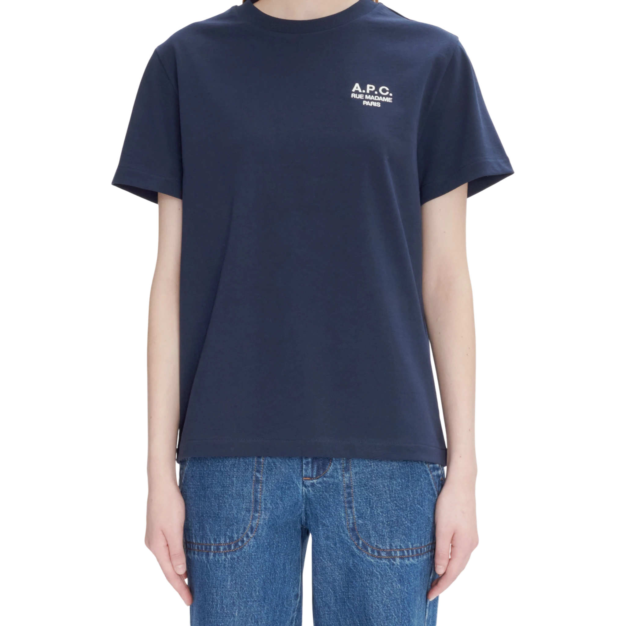 A.P.C T-Shirt Standard Rue Madame T-shirt - Tiq Dark Navy/Ecru T-shirt A.P.C 