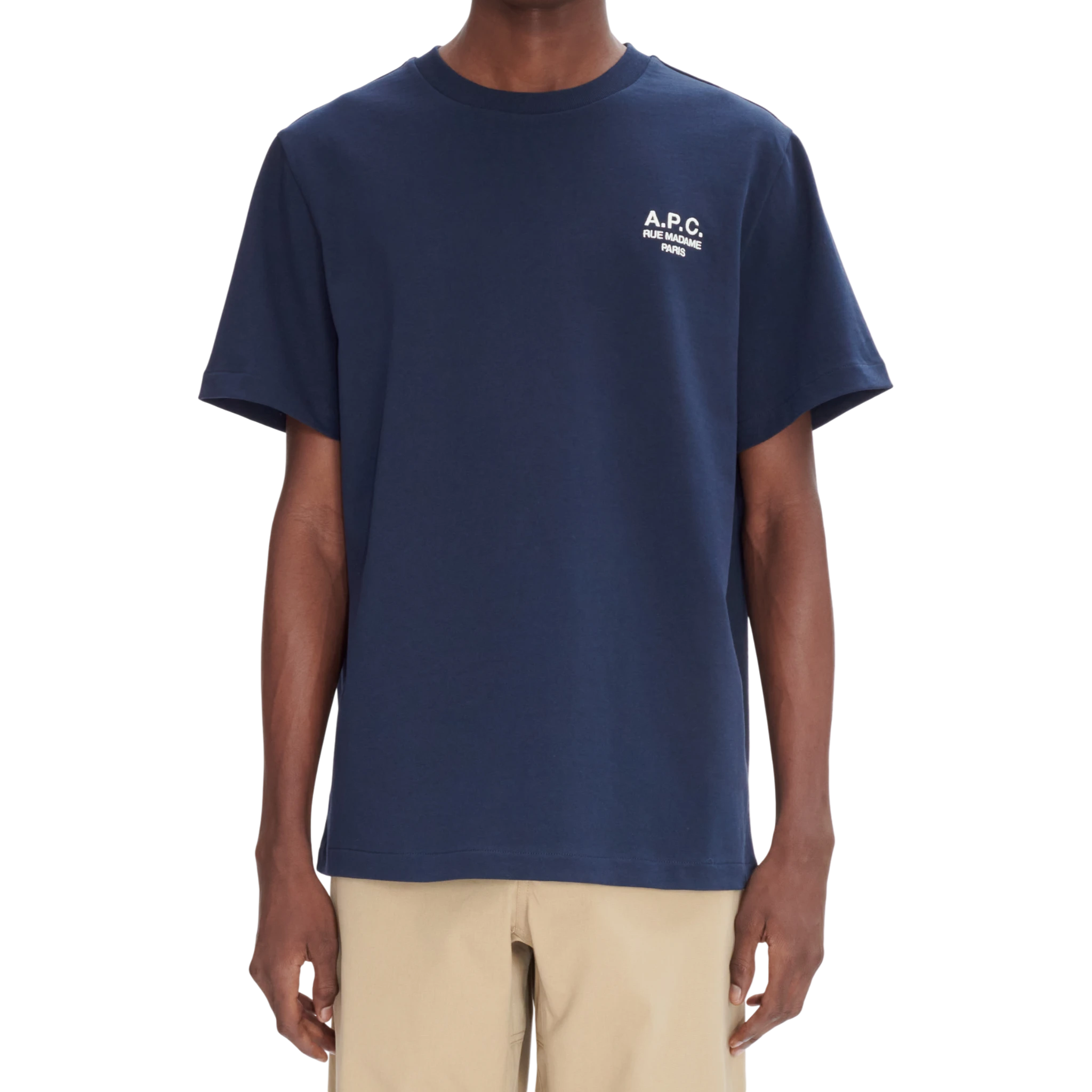 A.P.C T-Shirt Standard Rue Madame T-shirt - Tiq Dark Navy/Ecru T-shirt A.P.C 