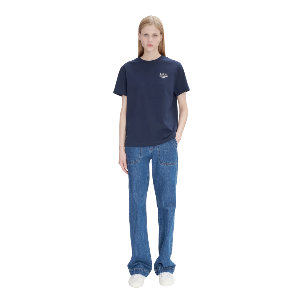 A.P.C T-Shirt Standard Rue Madame T-shirt - Tiq Dark Navy/Ecru T-shirt A.P.C 