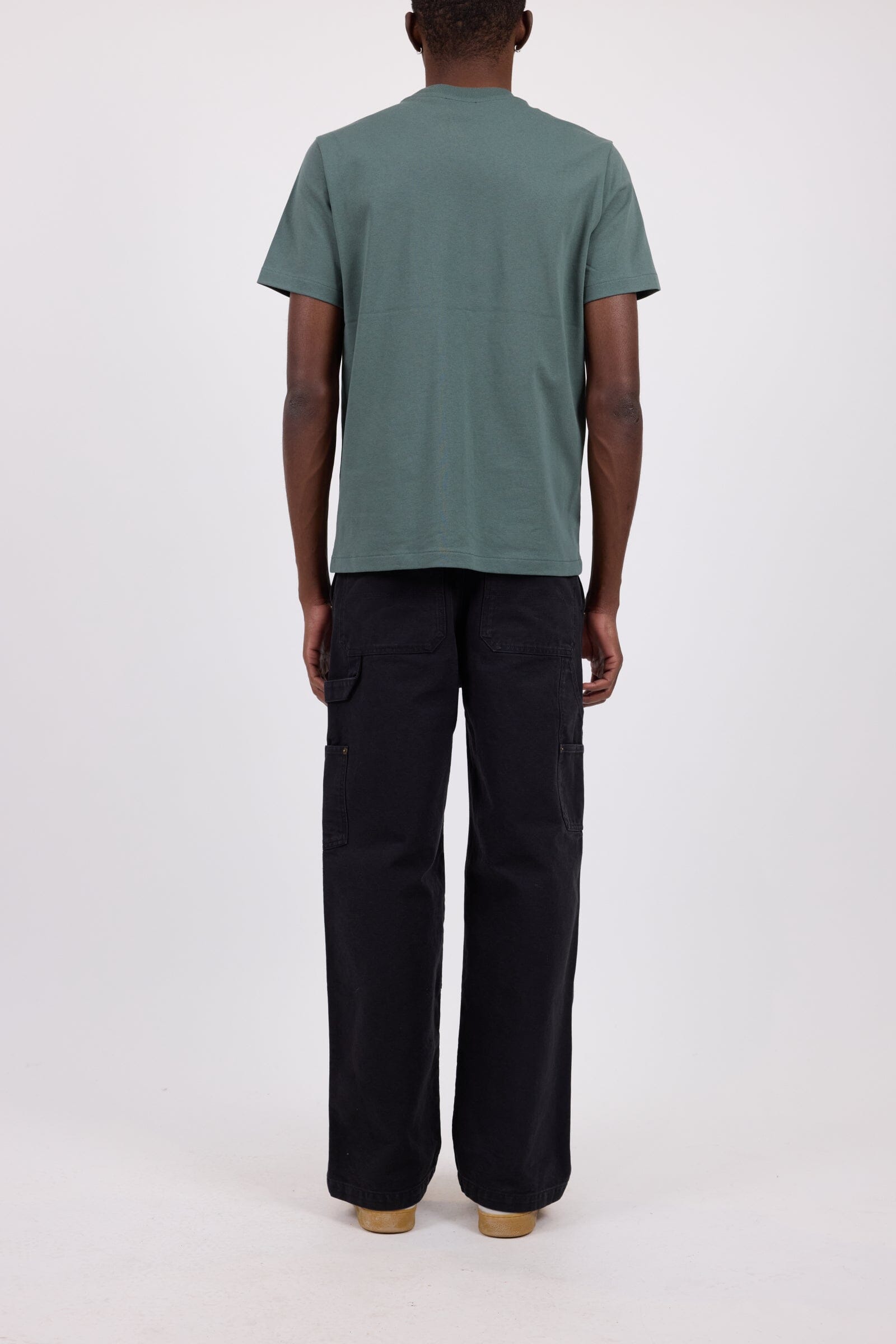 A.P.C. - T-Shirt Standard Rue Madame - Vert Grisé / Blanc T-skjorte A.P.C. 