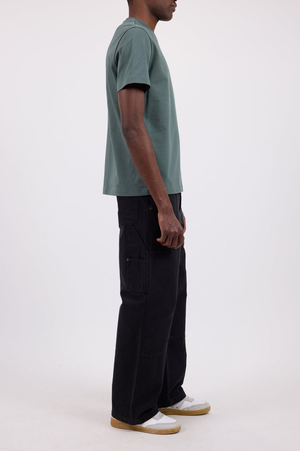 A.P.C. - T-Shirt Standard Rue Madame - Vert Grisé / Blanc T-skjorte A.P.C. 