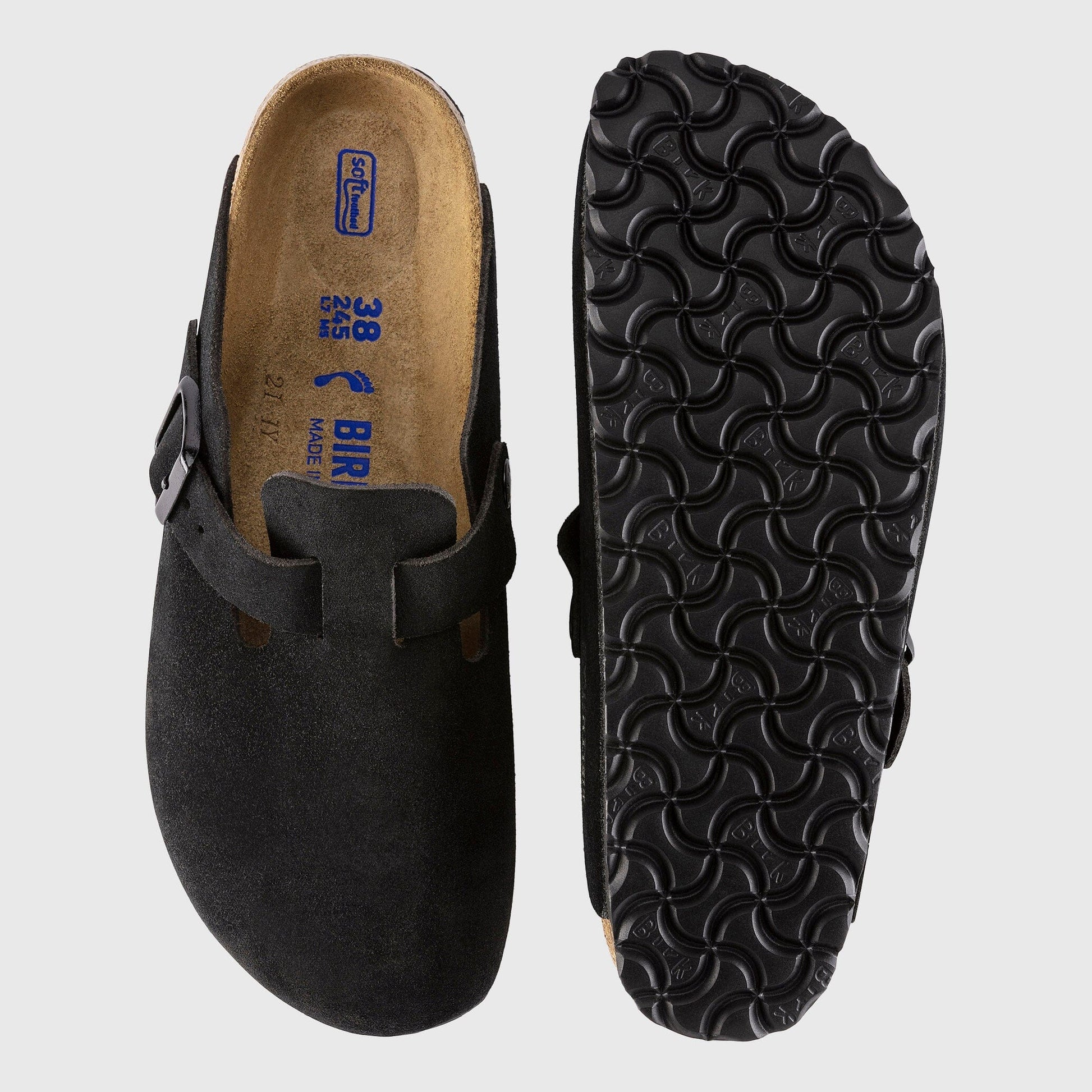 Birkenstock Boston Clog Suede - Black Shoes Birkenstock 